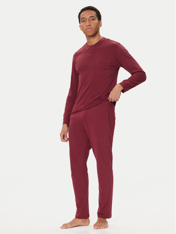 benetton-pigiami-561wta-1.jpg United Colors Of Benetton Pigiama 3VD04P02W Bordeaux Regular Fit | Escarpe.it - immagine 1