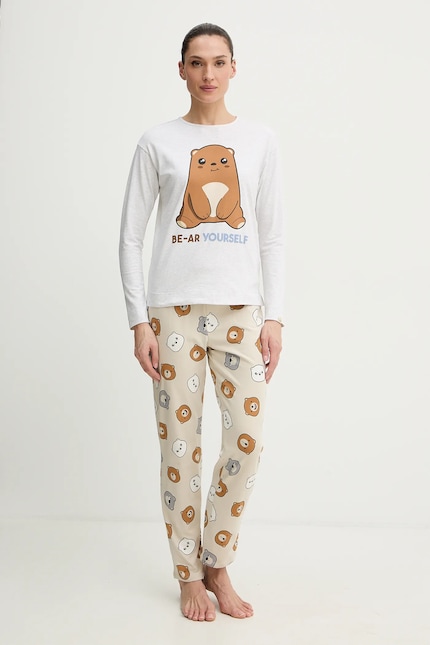 benetton-pigiami-donna-347zgs-1.jpg United Colors of Benetton pigiama donna colore grigio 3DKE3P04C - immagine 1