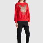United Colors of Benetton Maglia G/C M/L 3DFQ3M06R Parte Superiore del Pigiama, Rosso, S Donna : Amazon.it: Moda