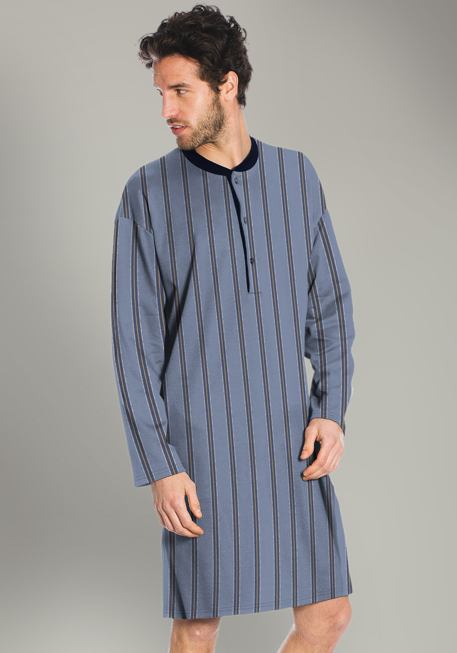 camicia-da-notte-209gah-1.jpg Uomo camicia da notte in caldo cotone - immagine 1