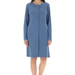Camicia da notte donna con bottoni noidìnotte con rombi a cuori
