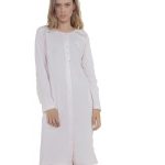 NOIDINOTTE CAMICIA DA NOTTE DONNA M/LUNGA APERTURA CON BOTTONI IN COTONE ART.LA2302AB