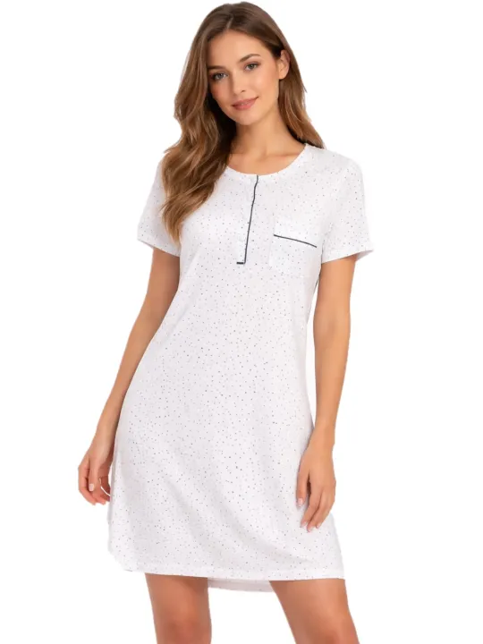 camicia-da-notte-bottoni-900ztk.webp Camicia da Notte Donna in Cotone con Bottoni e Taschino Descrizione prodotto art 634051 - immagine 1