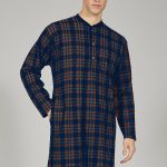Uomo camicia da notte in caldo cotone