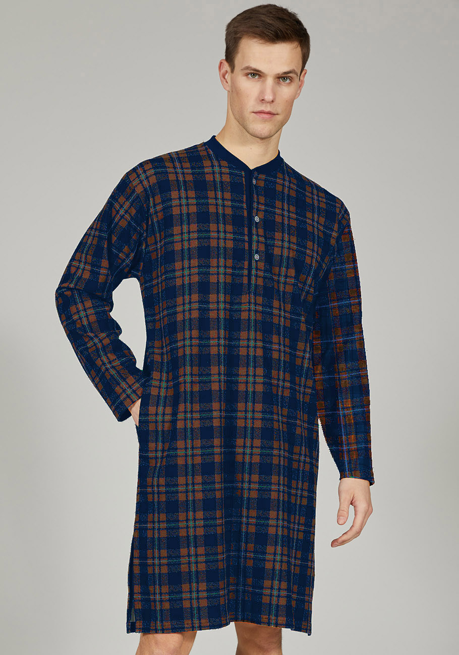 camicia-da-notte-uomo-442kwa-1.jpg Uomo camicia da notte in caldo cotone - immagine 1