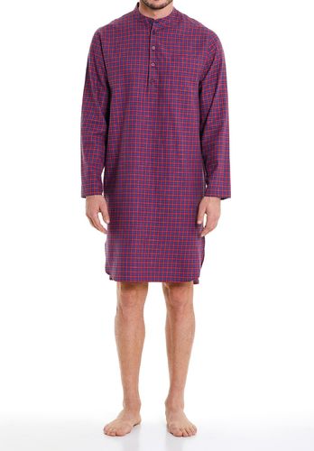 camicia-da-notte-uomo-919bjm-1.jpg Perofil art. P3C6006.0327 col. 5000 rosso Camicia da notte uomo, puro cotone Flanella - immagine 1