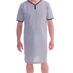 Camicia da Notte Uomo Comoda Manica Corta Scollo a V 9061 F – Ferrucci Comfort