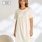 50%✨Ultime Camicie da notte manica corta CARESS 3 colori panna/giallino / S
