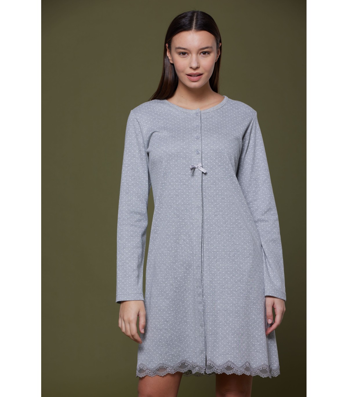 camicie-da-notte-888mwi-1.jpg NOIDINOTTE CAMICIA DA NOTTE DONNA MANICA LUNGA CALDO COTONE ART.LA2672 - immagine 1