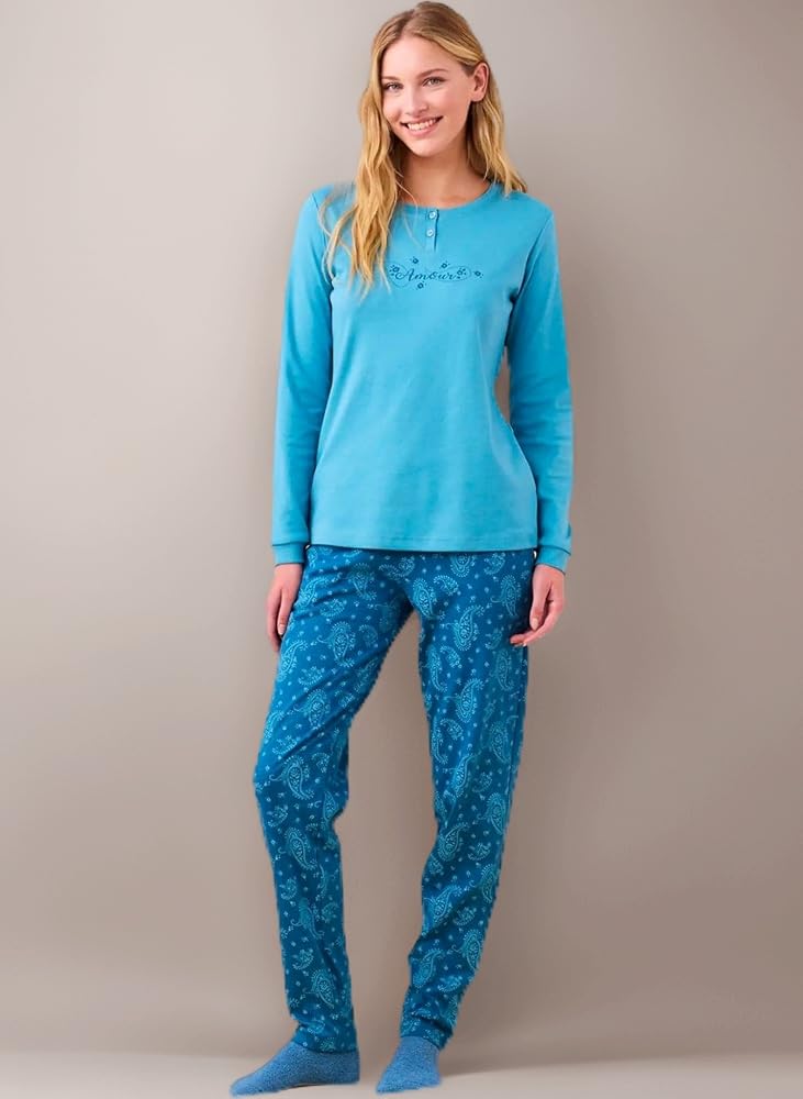noi-di-notte-pigiama-donna-331jpx-1.jpg Noidinotte; more than pyjamas Noi di Notte Pigiama Donna Lungo Cotone Invernale Art. FA009266 : Amazon.it: Moda - immagine 1