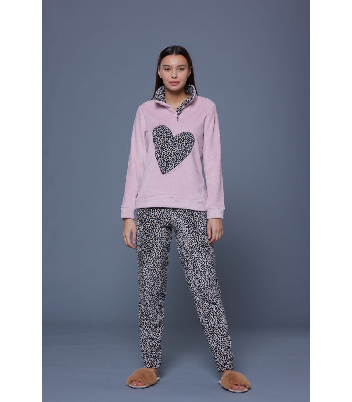 noi-di-notte-pigiama-donna-516emw-1.jpg NOIDINOTTE PIGIAMA DONNA CORAL FLEECE PANTALONE CON POLSINO ART: FA7996 - immagine 1