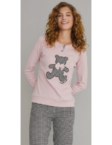 noi-di-notte-pigiami-054mqf.png noi di notte pigiama da donna in caldo cotone - immagine 1