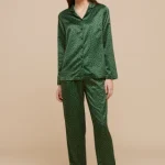Pigiama donna raso rigapull Verde | noidinotte.com
