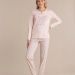 Pigiama donna manica lunga 100% cotone – Noi di notte 9016