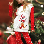 PIGIAMA BAMBINA TERMO COTONE NATALE CHRISTMAS NOTTINGHAM ART.39704B
