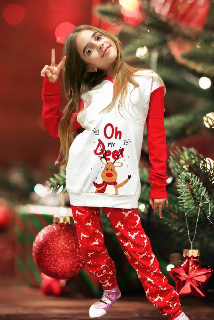 pigiama-bambina-961knl.png PIGIAMA BAMBINA TERMO COTONE NATALE CHRISTMAS NOTTINGHAM ART.39704B - immagine 1