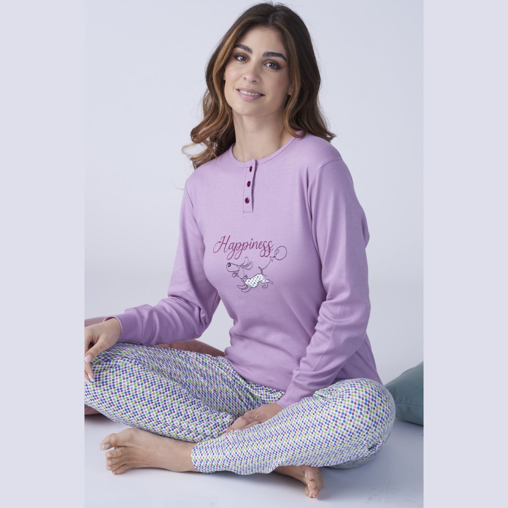 pigiama-caldo-cotone-donna-237hcq-1.jpg Pigiama Donna Caldo Cotone Karelpiù 9066 - immagine 1