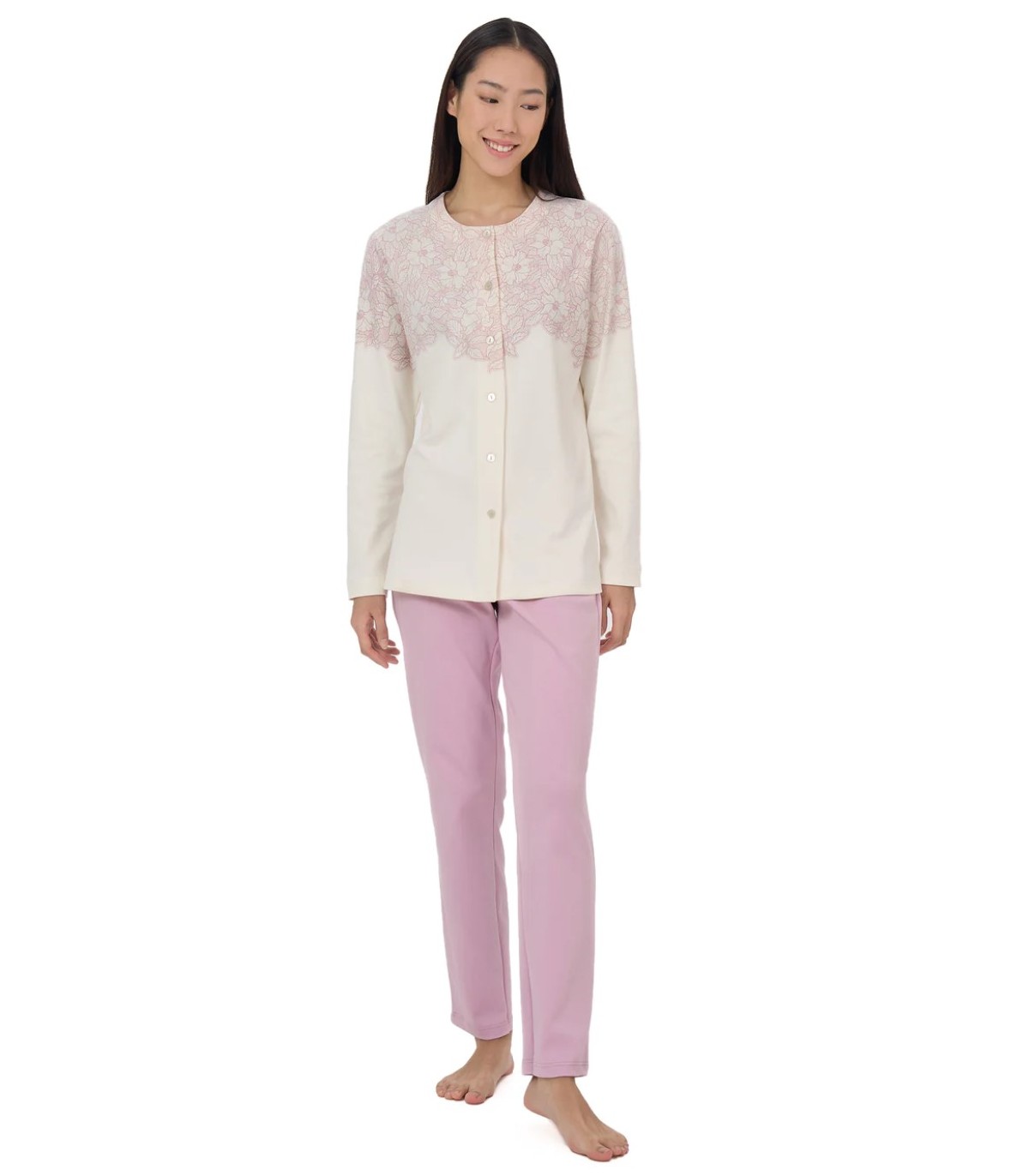pigiama-caldo-cotone-donna-362vch-1.jpg RAGNO PIGIAMA DONNA CALDO COTONE APERTO ART. DI95N6 - immagine 1