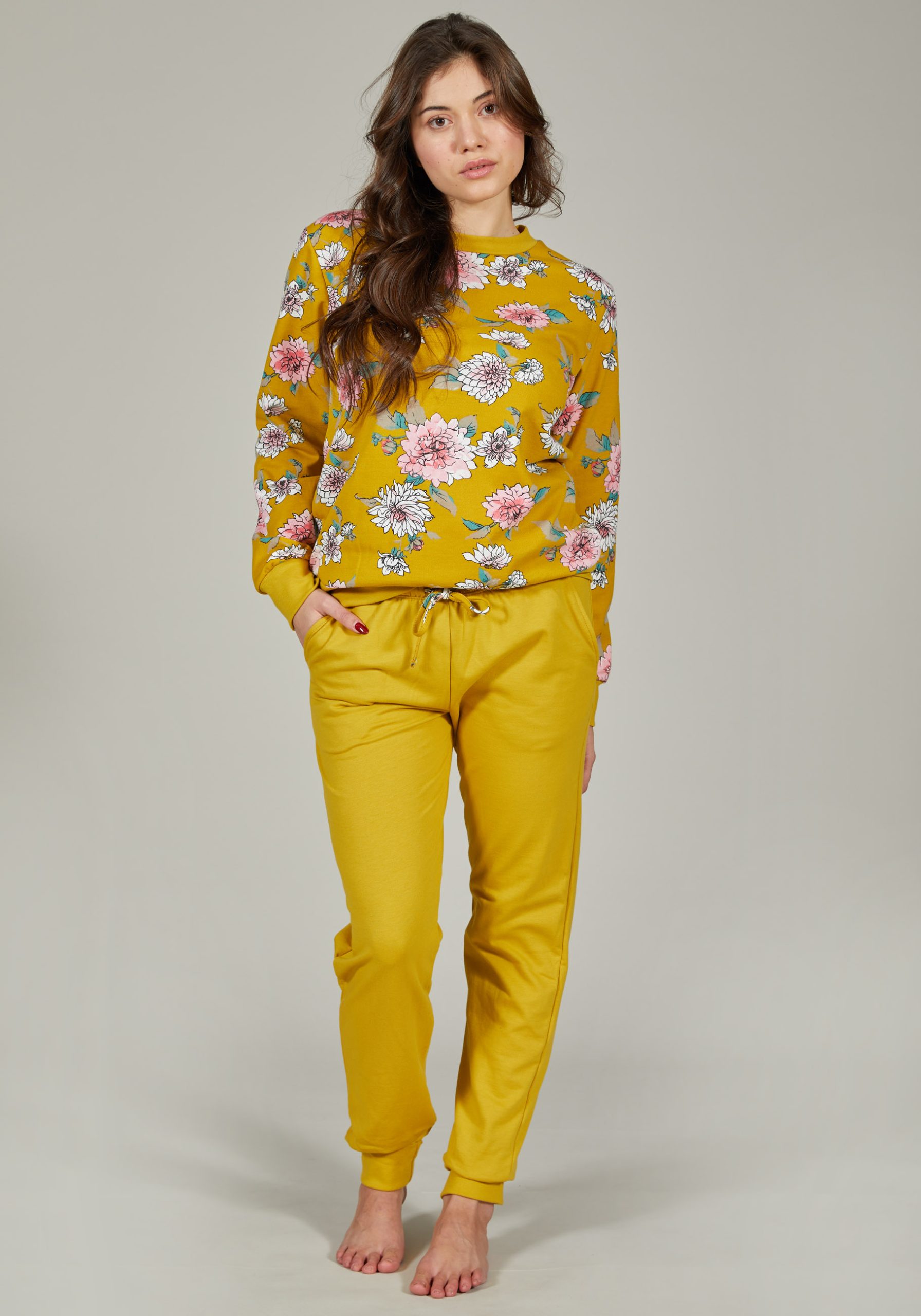 pigiama-caldo-cotone-donna-761omr-1.jpg Pigiama donna tuta girocollo - immagine 1