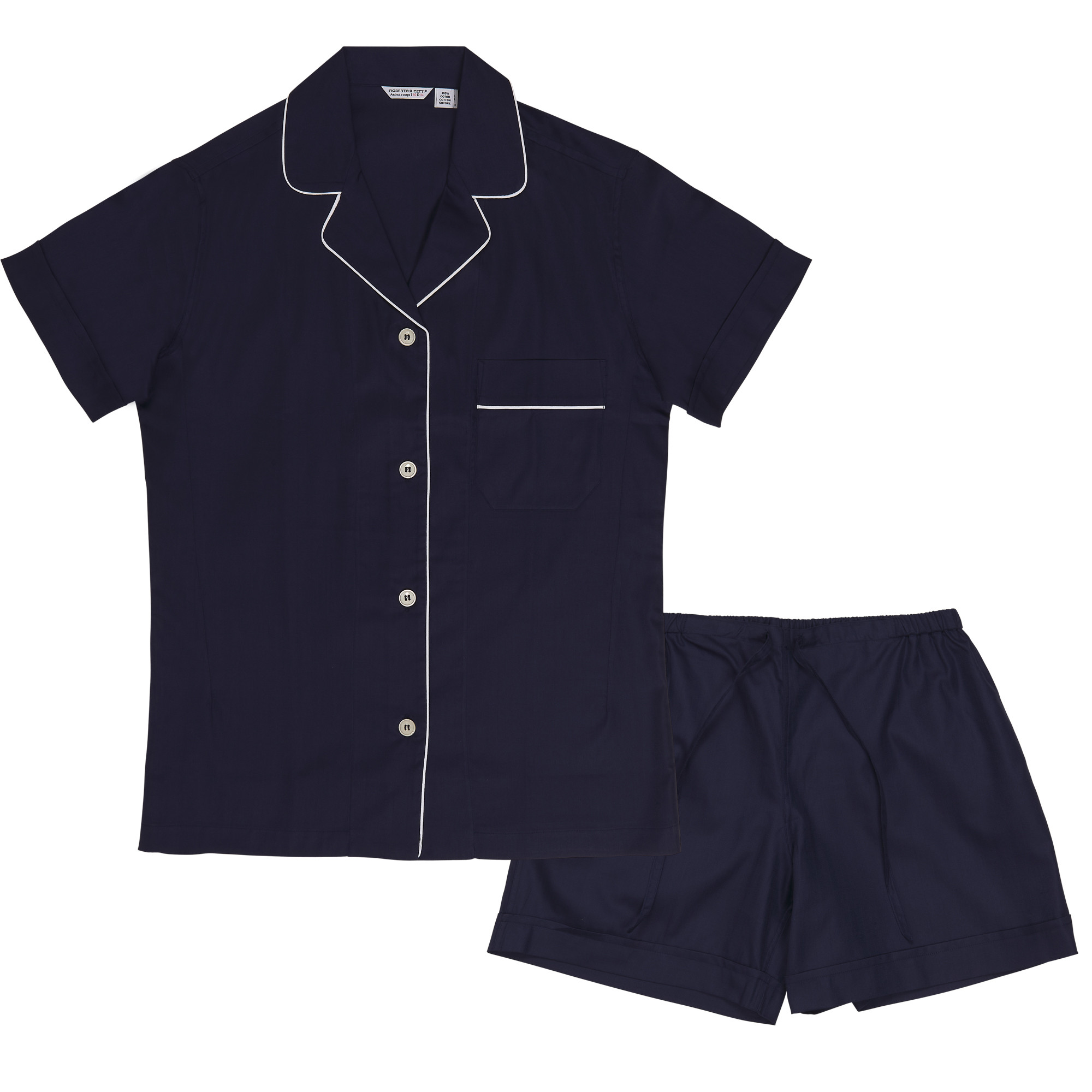 pigiama-corto-donna-550ryt-1.jpg PIGIAMA DONNA CORTO BLU - immagine 1