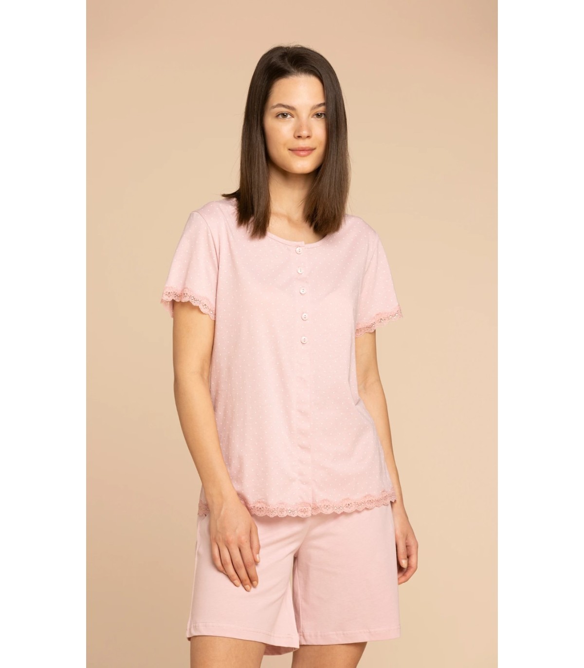 pigiama-cotone-032jfw-1.jpg NOIDINOTTE PIGIAMA DONNA CORTO COTONE ART.FA8580 - immagine 1