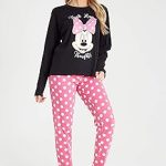 Disney Pigiama Donna Pigiama Donna Cotone Lungo in Cotone S XL Pigiami Due Pezzi Stitch Minnie IH Oh Regali Donna (Nero/Rosa Minnie, S) : Amazon.it: Moda
