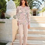 Pigiama Donna con giacca aperta in modal Rosa chiaro / 2/S