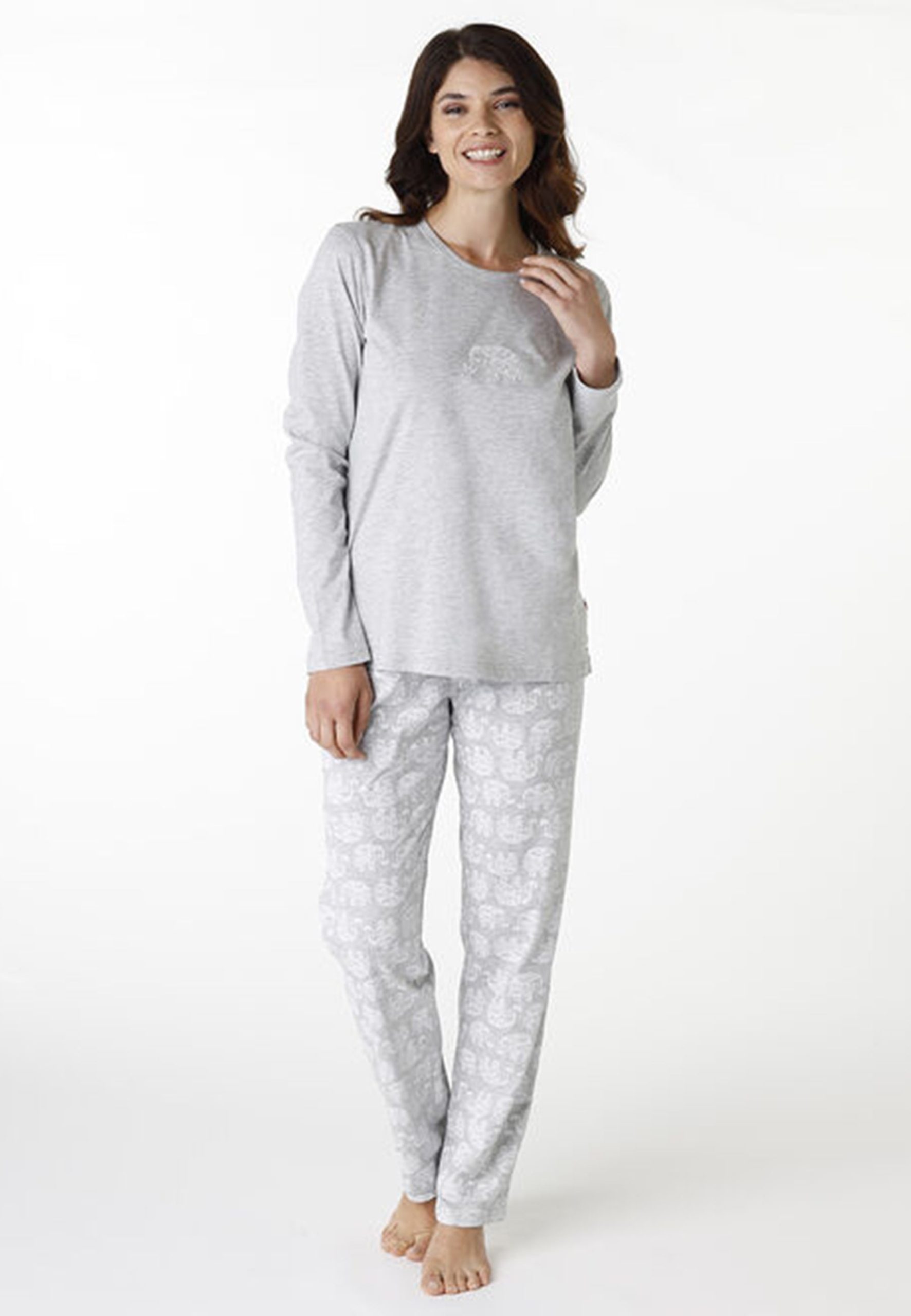 pigiama-donna-cotone-694unm-1.jpg Pigiama Donna Lungo 100% Cotone Leggero LOVABLE 9L0DW8 - immagine 1