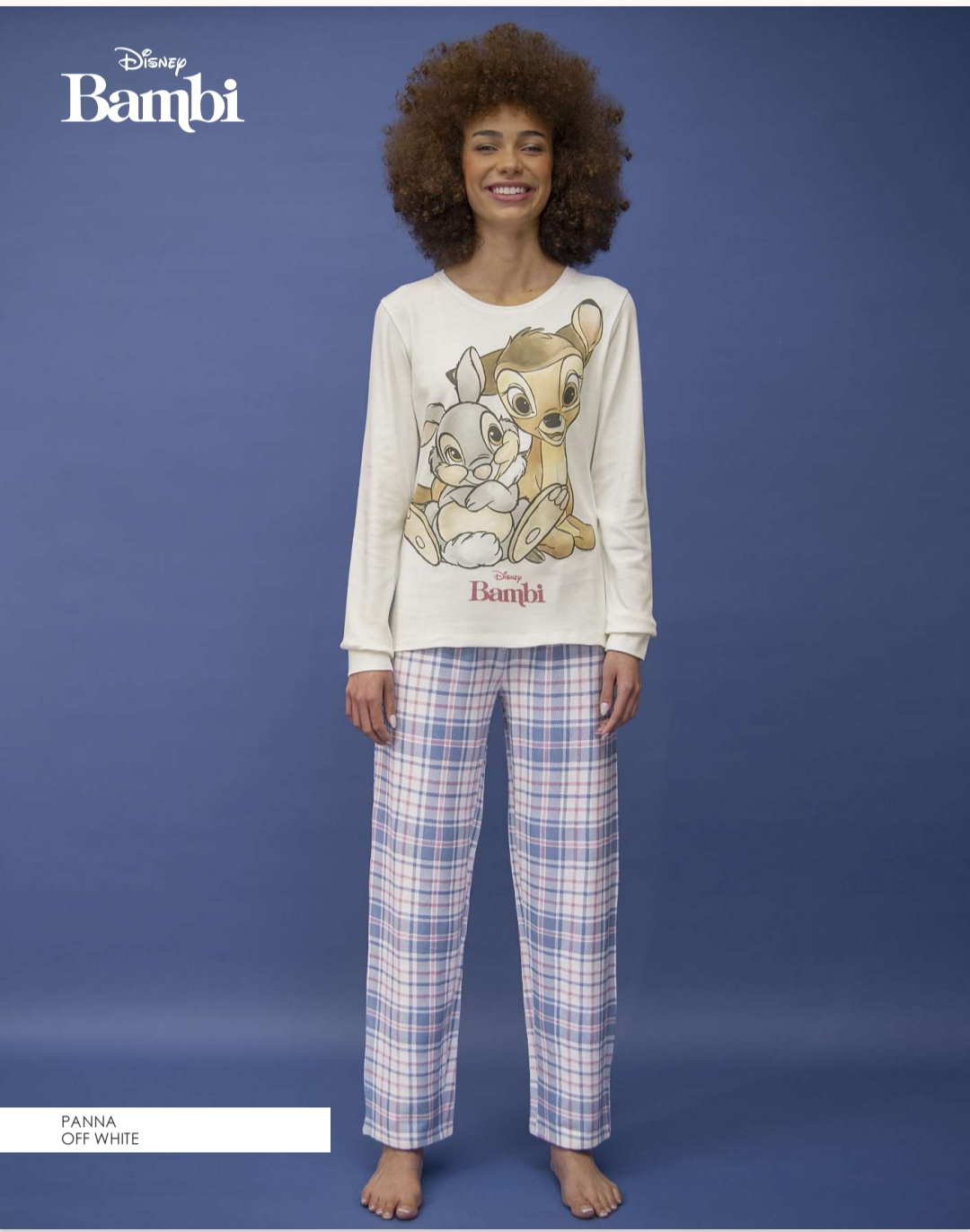 pigiama-donna-disney-436xdq-1.jpg Pigiama donna marca Disney modello Bambi in caldo cotone - immagine 1