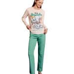 Pigiama donna a manica lunga in jersey di cotone Disney Dumbo DYD3831 DUMBO