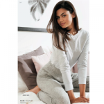 Pigiama donna Jadea home 5133 invernale caldo cotone (GRIGIO MELANGE)