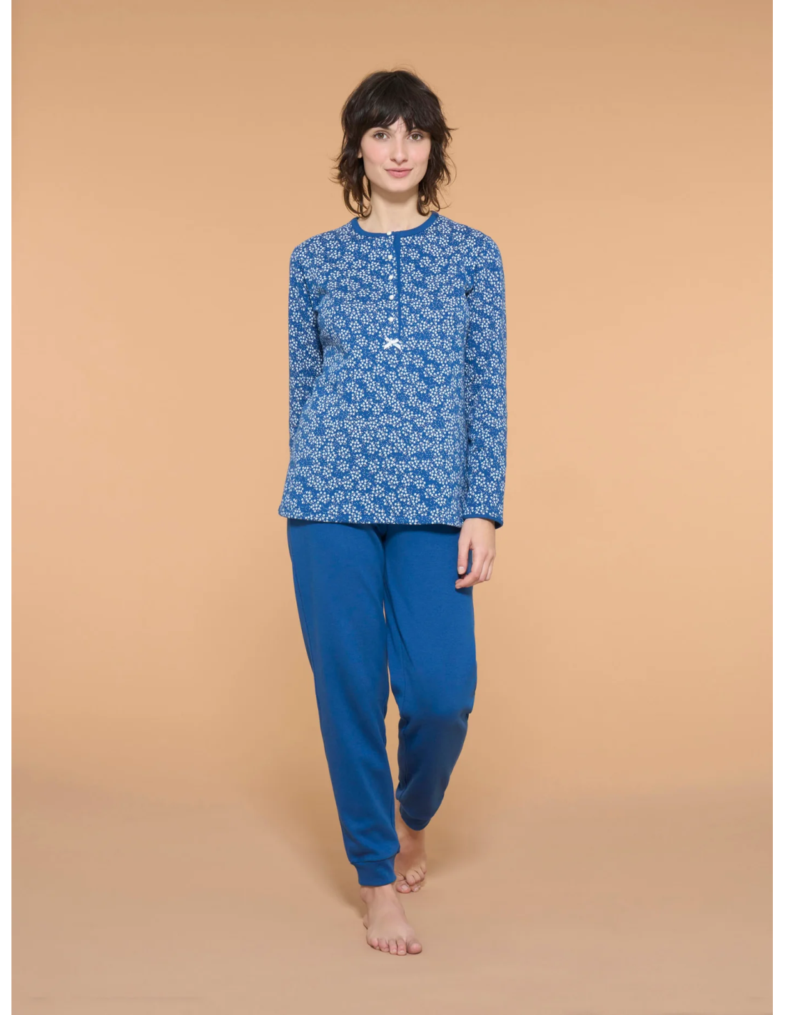 pigiama-donna-invernale-887wxq.png ragno pigiama donna invernale in interlock di caldo cotone - immagine 1