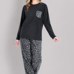 CityComfort Pigiama Donna Invernale Pile a Manica Lunga Pigiamone Felpato Due Pezzi (XL, Leopardato) : Amazon.it: Moda