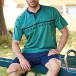 NAVIGARE Pigiama Uomo Estivo Manica Corta e Pantalone Corto 100% Jersey Cotone