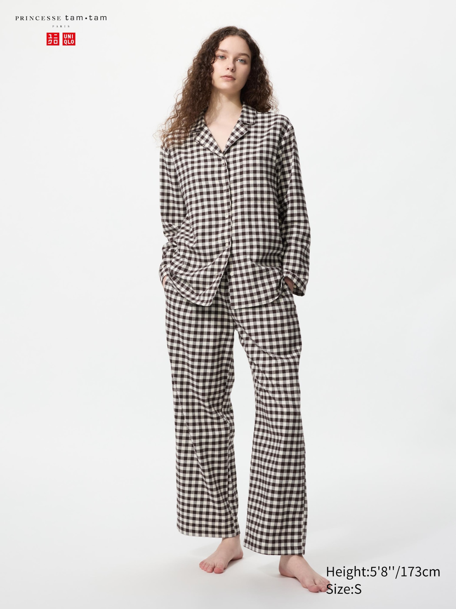 pigiama-flanella-donna-152hxa-1.jpg Pigiama Flanella a Quadretti da Donna | UNIQLO IT - immagine 1