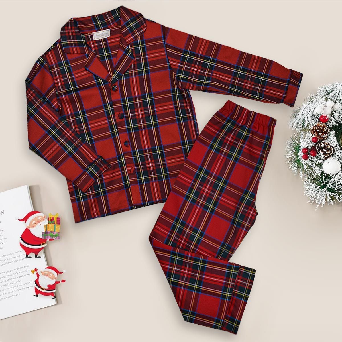 pigiama-flanella-donna-881lww-1.jpg Pigiama Donna In Flanella TARTAN XXL By Maestri Cotonieri (Natale) - immagine 1