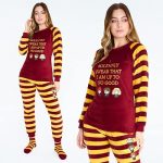 Harry Potter Pigiama Donna Invernale in Pile con Calze Morbide Grifondoro (Rosso/Giallo, S) : Amazon.it: Moda