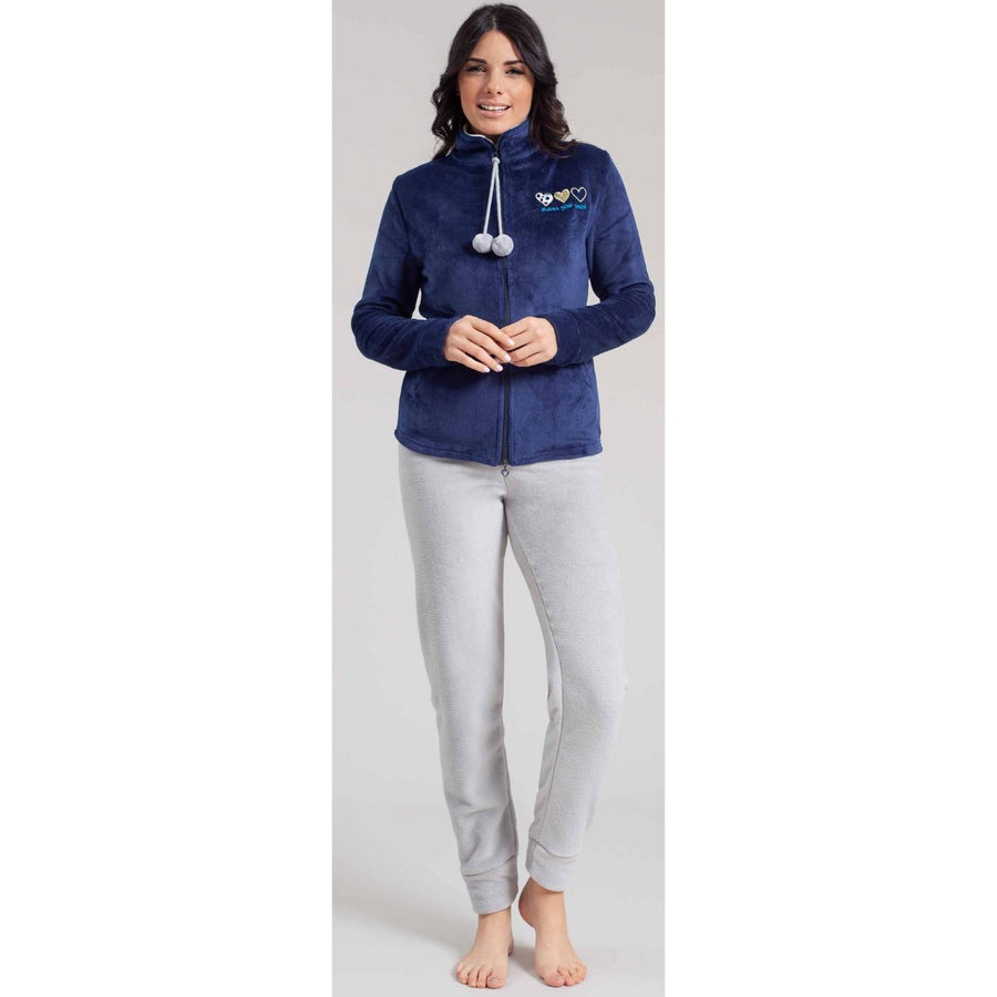 pigiama-in-pile-donna-194zjt-1.jpg Pigiama/tuta donna full zip marca Irge in morbido e caldo Coral (pile) - immagine 1