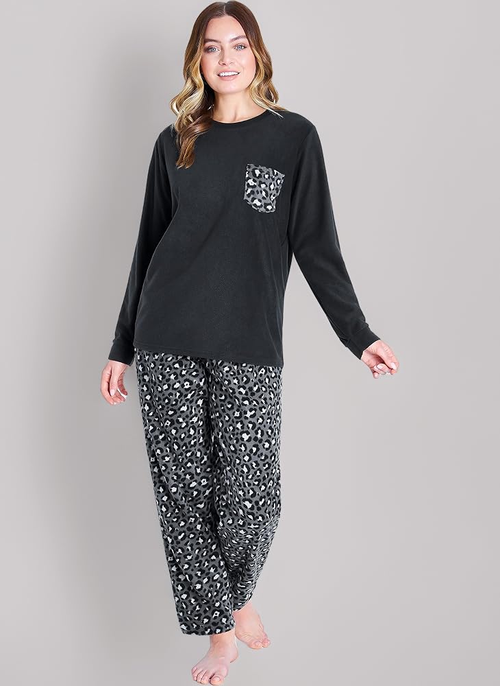 pigiama-in-pile-donna-358dpa-1.jpg CityComfort Pigiama Donna Invernale Pile a Manica Lunga Pigiamone Felpato Due Pezzi (XL, Leopardato) : Amazon.it: Moda - immagine 1