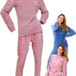 il Granchio Tuta Donna Invernale con Zip Pigiama Donna Pile Morbido Coral Malva, L : Amazon.it: Moda