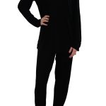 Pigiama Donna Seta Nero Costine Paladini | ABBIATI