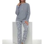 Pigiama Donna Cotone Interlock Invernale Fantasia Floreale | Maristella 5641