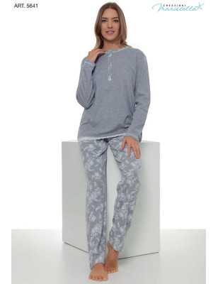 pigiama-invernale-donna-421iyz-1.jpg Pigiama Donna Cotone Interlock Invernale Fantasia Floreale | Maristella 5641 - immagine 1
