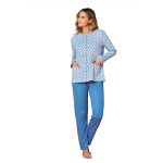 Pigiama Donna Invernale Punto Milano Jacquard – Stampa Geometrica – Taglie Fino alla 60