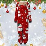 Fannyfuny Pigiama Invernale Caldo Cotone Tuta con Cappuccio Natalizio Pigiami Coordinati Famiglia Pigiama Natale Famiglia Pile Pigiama Tutone Uomo Natale Famiglia per papà Mamma Bambini Bambino : Amazon.it: Moda