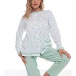 Pigiama aperto per donna in 100% cotone manica lunga primavera Maristella 5366