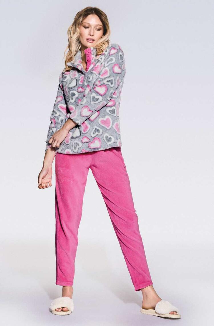 pigiama-pile-688izn-1.jpg Pigiama donna in caldo pile coral Infiore Lovingyou LVY652019 Infiore - immagine 1
