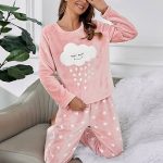 Kobilee Pigiama Pile Donna Pesante Felpato Elegante Invernale Manica Lunga Cotone Completo Termico Pigiama Due Pezzi Curvy Caldo Morbido Pigiama Pile Abbigliamento da Notte Sexy Taglie Forti : Amazon.it: Moda