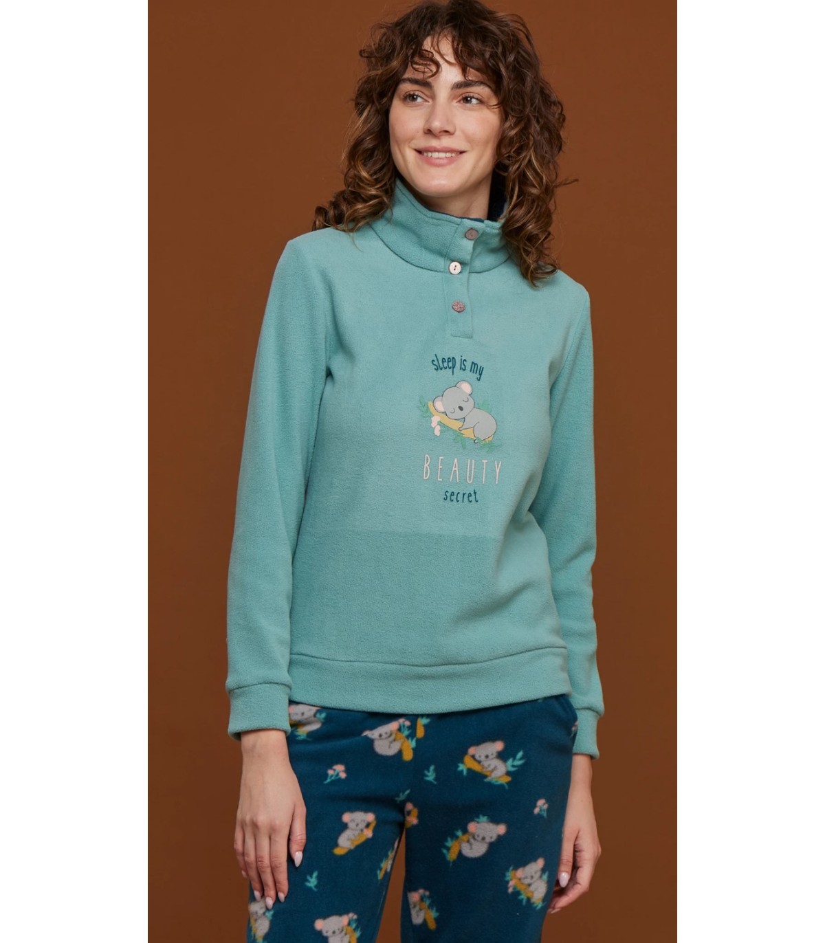 pigiama-pile-donna-457dpt-1.jpg NOIDINOTTE PIGIAMA CORAL FLEECE DONNA ART.FA8403 - immagine 1