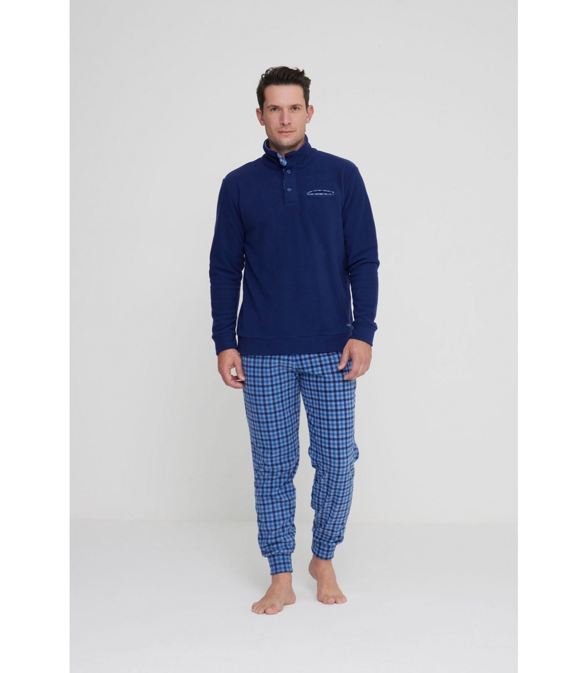 pigiama-pile-uomo-181szv-1.jpg NOIDINOTTE PIGIAMA UOMO IN PILE ART.FC2957 - immagine 1